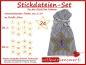 Preview: Stickdatei Adventskalender-Zahlen 1-24 im Doodle-Stern 2 Sets mit 24 Sternen für Weihnachten Adventskalenderzahlen